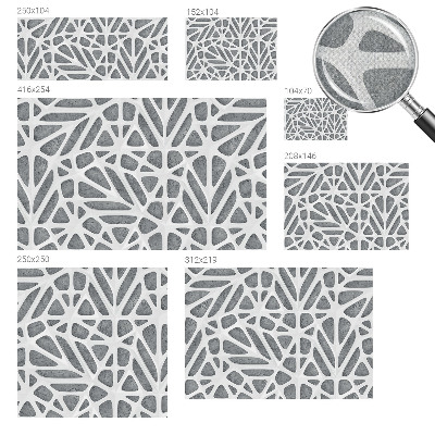 Peel and stick wall mural for kids' room with a geometric network design