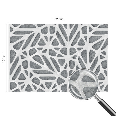 Peel and stick wall mural for kids' room with a geometric network design