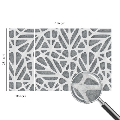 Peel and stick wall mural for kids' room with a geometric network design