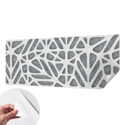 Peel and stick wall mural for kids' room with a geometric network design