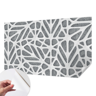 Peel and stick wall mural for kids' room with a geometric network design