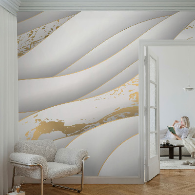 Nursery wall mural with dynamic patterns
