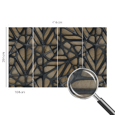 Children's wall mural Wooden net