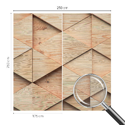 3D photo wallpaper mural Wooden mosaic