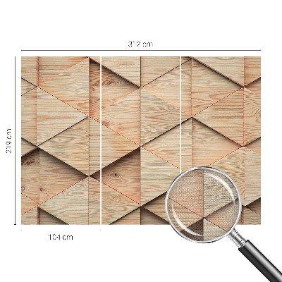 3D photo wallpaper mural Wooden mosaic