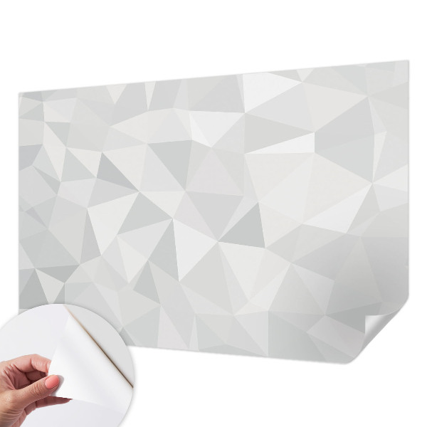 3D wall mural with a triangular mosaic design