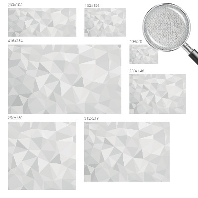 3D wall mural with a triangular mosaic design