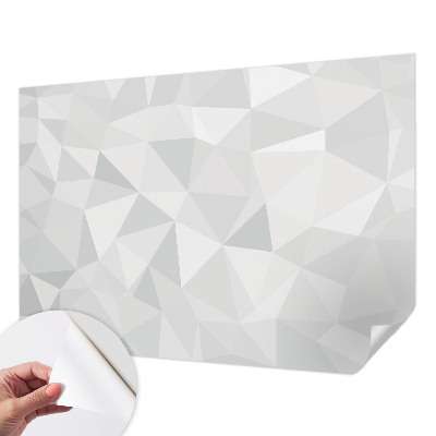3D wall mural with a triangular mosaic design