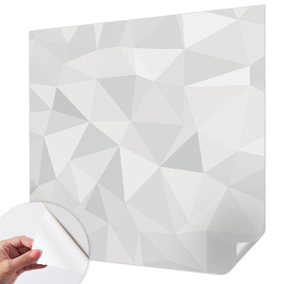 3D wall mural with a triangular mosaic design