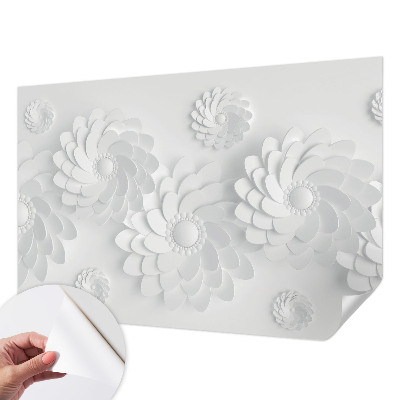 Baby room wall mural with a floral elegance design