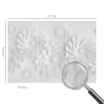 Baby room wall mural with a floral elegance design