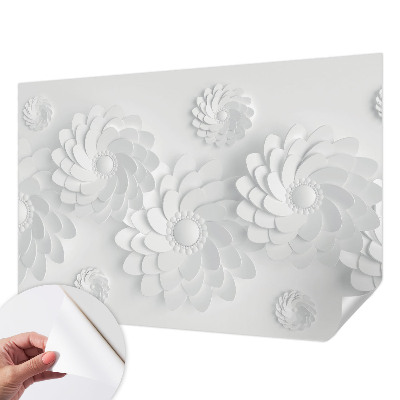 Baby room wall mural with a floral elegance design