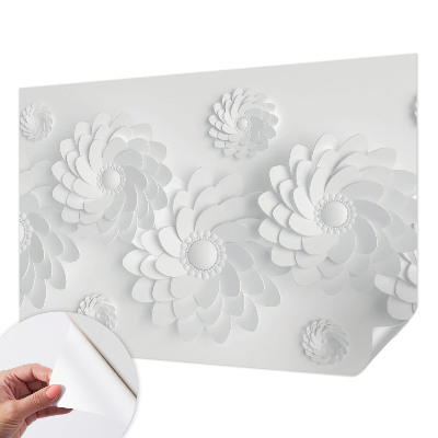 Baby room wall mural with a floral elegance design