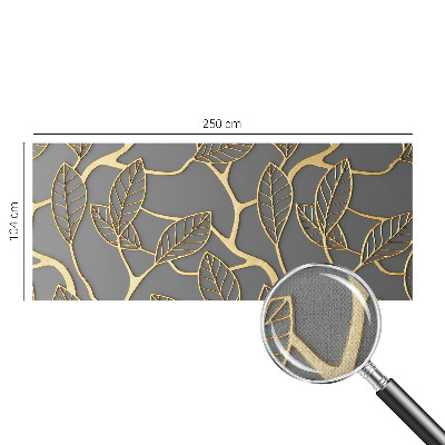 Peel and stick wallpaper mural with an elegant leaves design