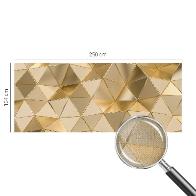 Self-adhesive wall mural with triangular patterns