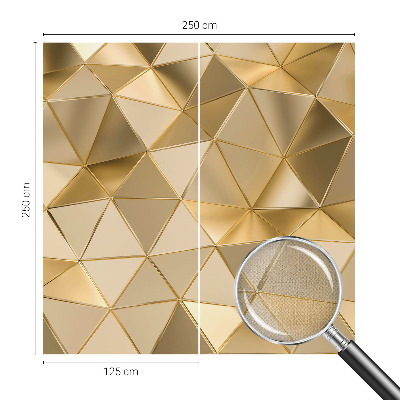 Self-adhesive wall mural with triangular patterns