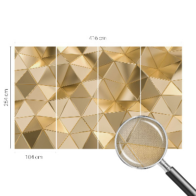 Self-adhesive wall mural with triangular patterns