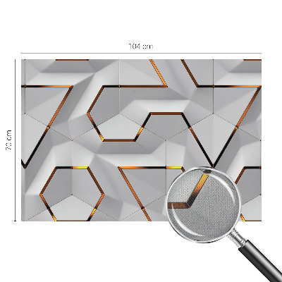 Self-adhesive photo wallpaper with three-dimensional patterned design