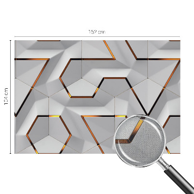 Self-adhesive photo wallpaper with three-dimensional patterned design