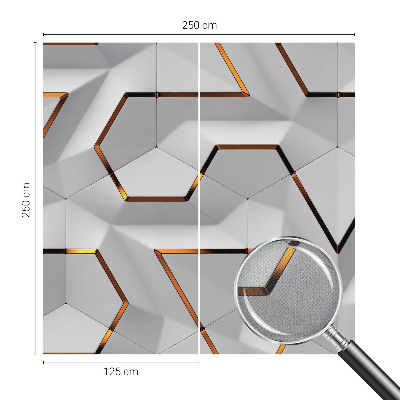 Self-adhesive photo wallpaper with three-dimensional patterned design