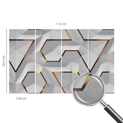 Self-adhesive photo wallpaper with three-dimensional patterned design