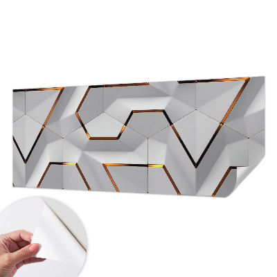 Self-adhesive photo wallpaper with three-dimensional patterned design