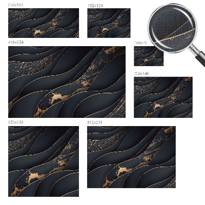 Stick-on wall mural with an elegant waves design