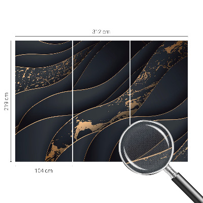 Stick-on wall mural with an elegant waves design