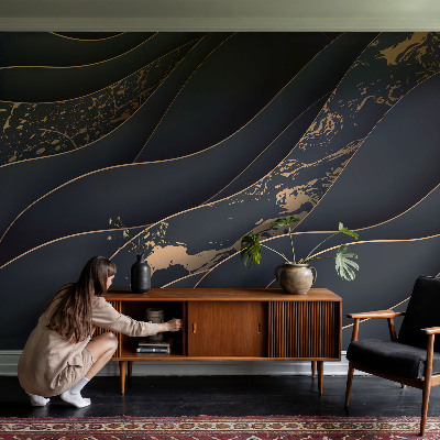Stick-on wall mural with an elegant waves design