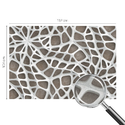 Removable wall mural with a geometric network pattern