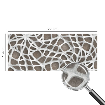 Removable wall mural with a geometric network pattern