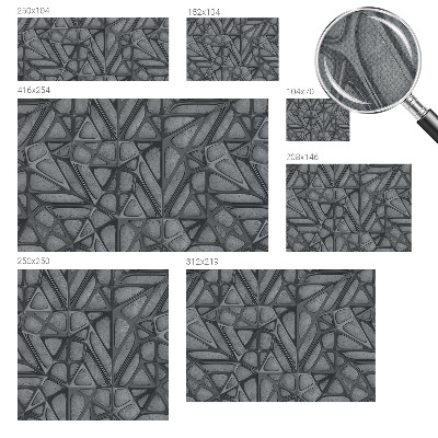 Peel and stick wall mural for bedroom with geometric patterns