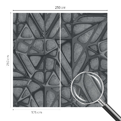 Peel and stick wall mural for bedroom with geometric patterns