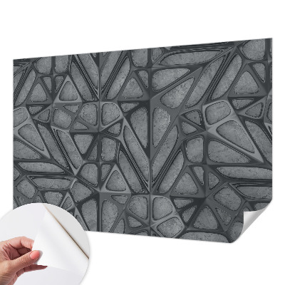 Peel and stick wall mural for bedroom with geometric patterns