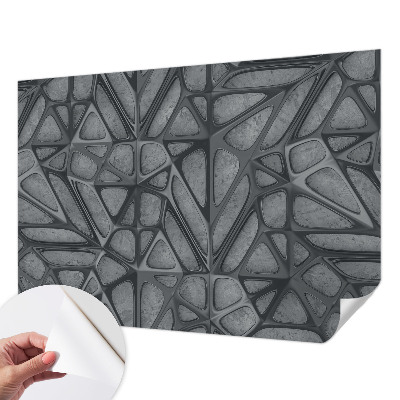 Peel and stick wall mural for bedroom with geometric patterns