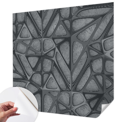 Peel and stick wall mural for bedroom with geometric patterns