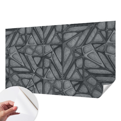 Peel and stick wall mural for bedroom with geometric patterns