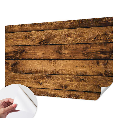 Removable wall mural wallpaper Wooden boards