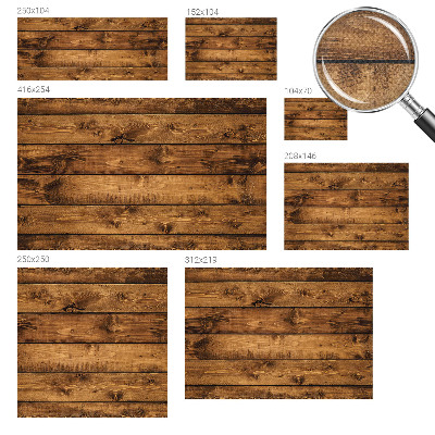 Removable wall mural wallpaper with a wooden boards design