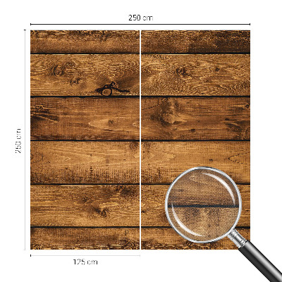 Removable wall mural wallpaper with a wooden boards design