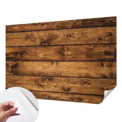 Removable wall mural wallpaper Wooden boards