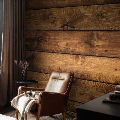 Removable wall mural wallpaper Wooden boards