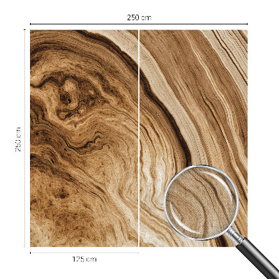 Peel and stick wall mural for living room with a natural wood grain finish
