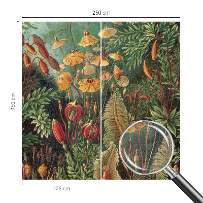 Peel and stick wall mural for kids' room with an exotic garden design
