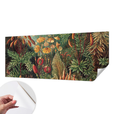 Peel and stick wall mural for kids' room with an exotic garden design