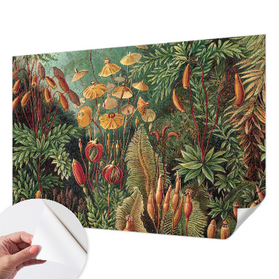 Peel and stick wall mural for kids' room with an exotic garden design