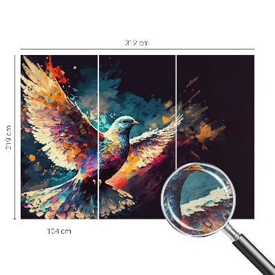 3D wall mural Colorful bird
