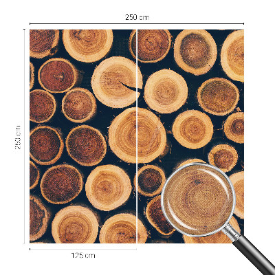 3D photo wallpaper mural Wooden circles