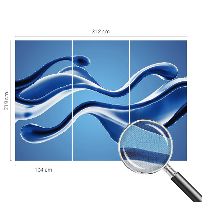 Nursery wall mural with an abstract lightness design