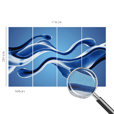 Nursery wall mural with an abstract lightness design